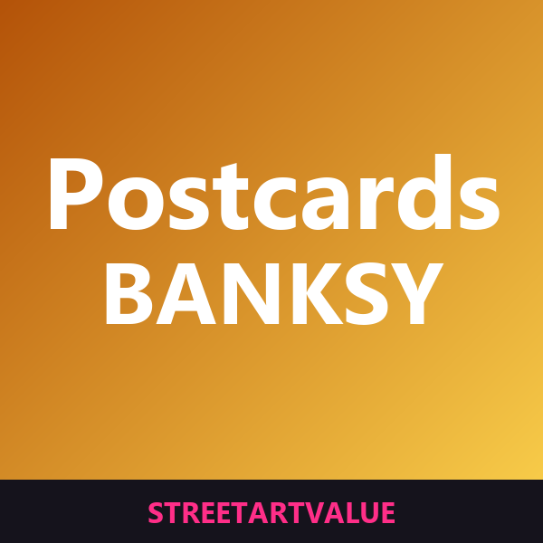 Banksy postcards & mini posters on Amazon