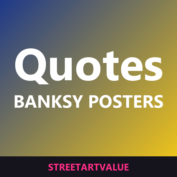 Banksy quote posters on Amazon