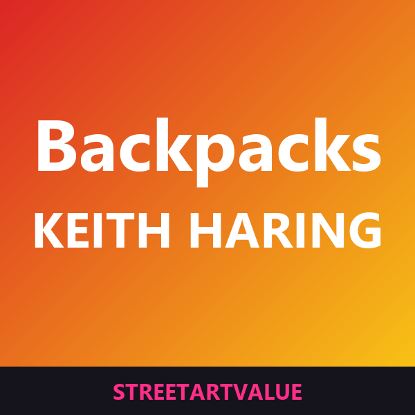 Keith Haring backpacks on Amazon