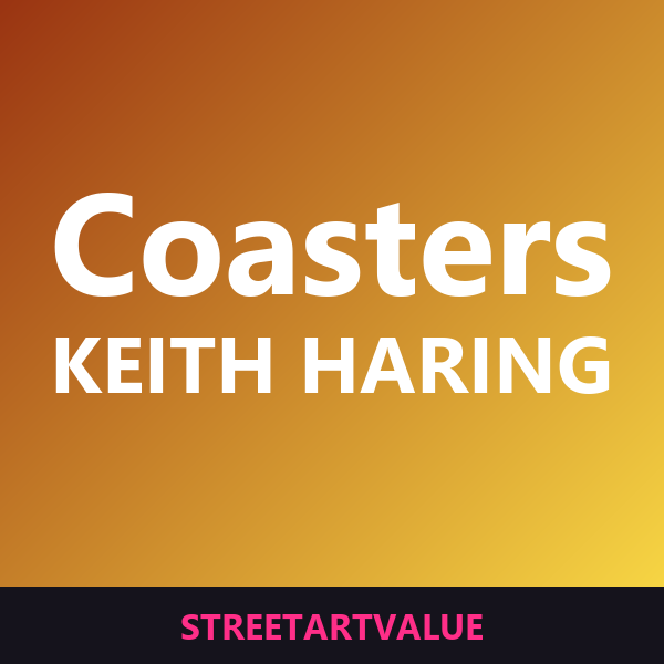 Keith Haring coasters on Amazon