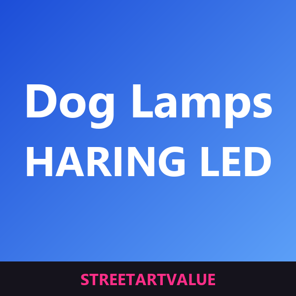 Haring dog lamps on Amazon