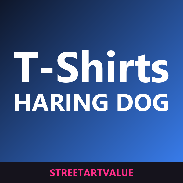 Keith Haring dog T-shirts on Amazon