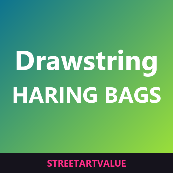 Keith Haring drawstring bags on Amazon