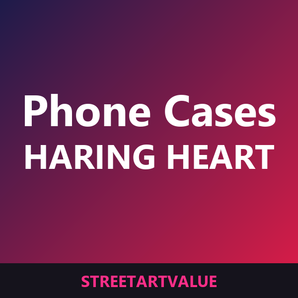 Keith Haring heart phone cases on Amazon
