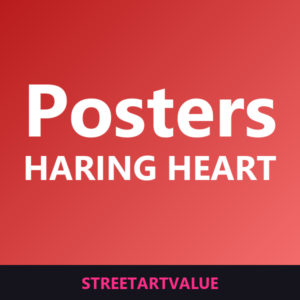 Keith Haring heart posters on Amazon