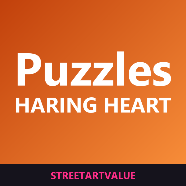 Keith Haring heart puzzles on Amazon