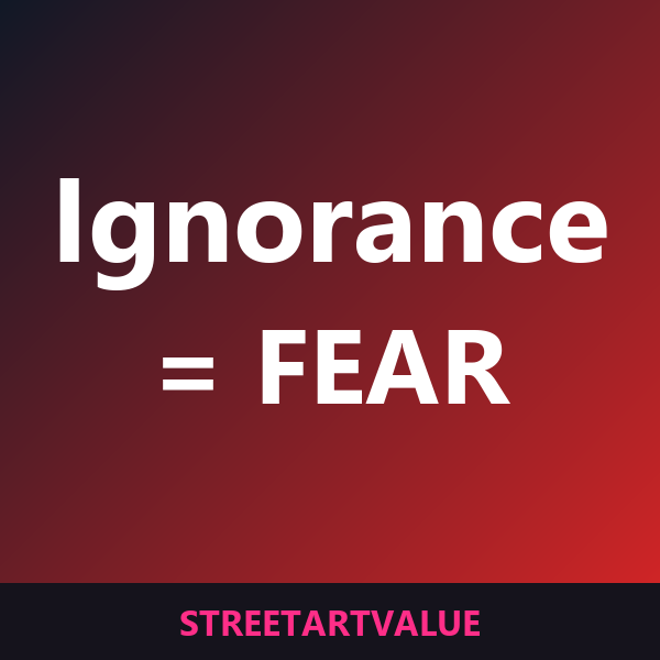 Ignorance = Fear posters on Amazon
