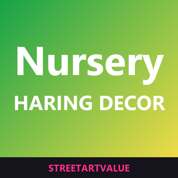Haring nursery decor on Amazon