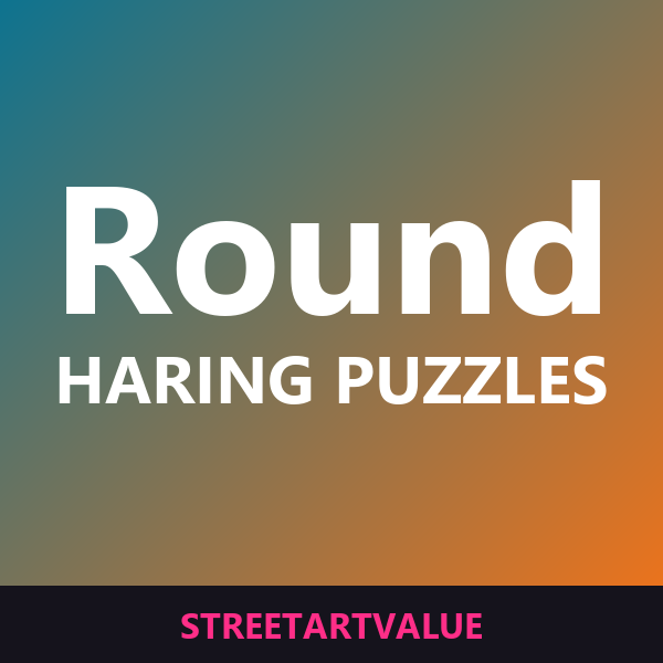 Round Haring puzzles on Amazon