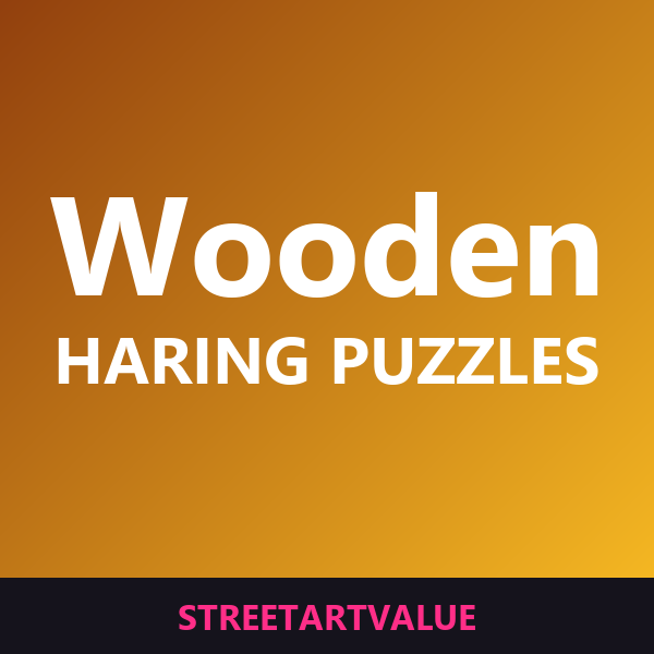 Wooden Haring puzzles on Amazon