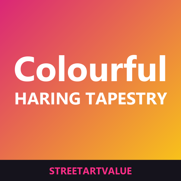 Colourful Haring tapestries on Amazon