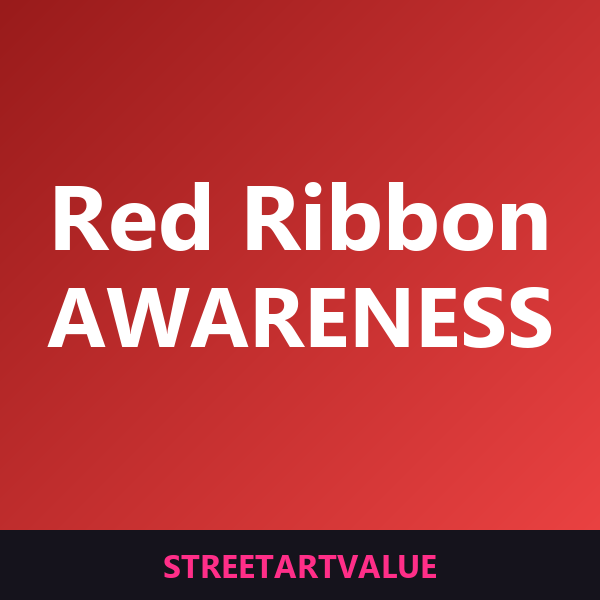 Red ribbon pins on Amazon