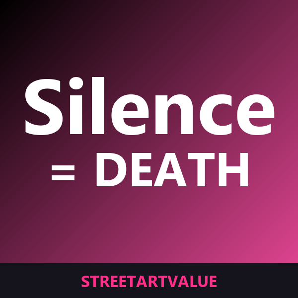 Silence = Death & activist posters on Amazon