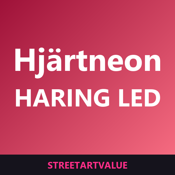 Haring-hjärta i neon på Amazon