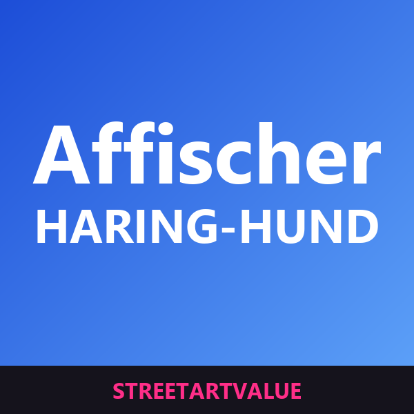 Keith Haring-affischer med hund på Amazon