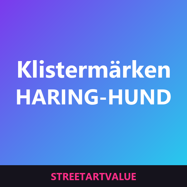 Keith Haring-klistermärken med hund på Amazon