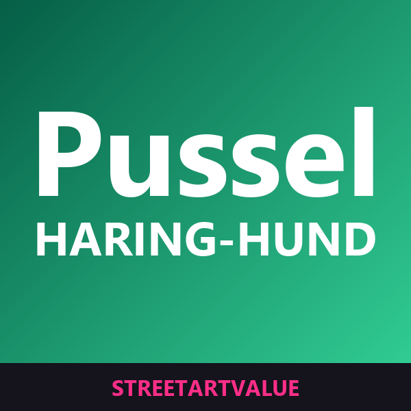 Keith Haring-pussel med hund på Amazon