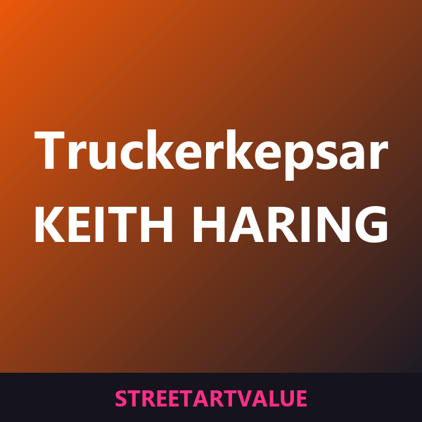 Keith Haring-truckerkepsar på Amazon